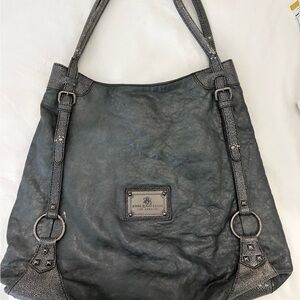 Rock & Republic Los Angeles. Metallic Grey. Genuine Leather. 16”X20”